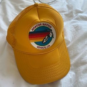 Yellow aviator nation hat